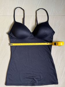 Black Shelf Bra Tank Top