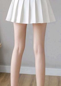 White korean mini skirt