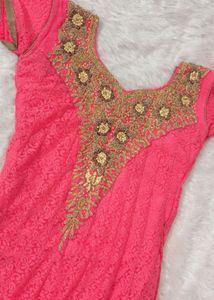 Elegant Pink ethnic gown set