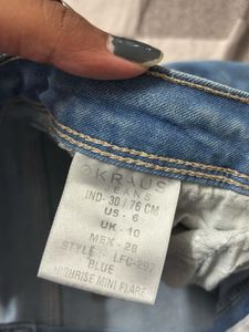 Blue HighRise Mini Flare Jeans