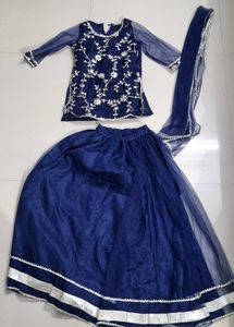 Party Wear Girls Kurta, Ghagra, Chunni