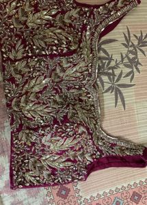 Embroidered Magenta Blouse