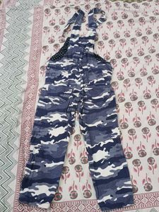 Camouflage Print Dungarees