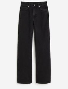 black wide high jeans