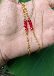 Red Beaded Anklet