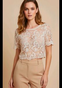 Elegant Lace Crop Top🌼🍁