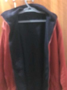 Blue And Red Reversible Fleece Jacket