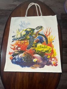 Turtle Print Tote Bag