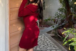 Red Knit Mini Dress