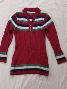Striped Knit Sweater ( warm Top)