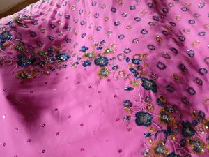 Pink Heavy Saree For Woman