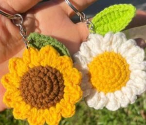 Crochet Sunflower& Daisy Keychains
