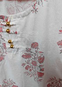 straight white kurta with plazoo pant