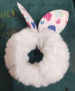 Fluffy Bunny Ear Hair Ties – Set of 2