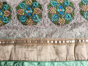Gorgeous Super Net Embroidered Saree With Peticoat