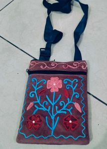 Floral Embroidered Crossbody Bag