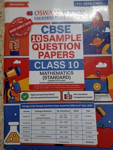 Oswal Books Class 10th Maths Sample Paper 2025