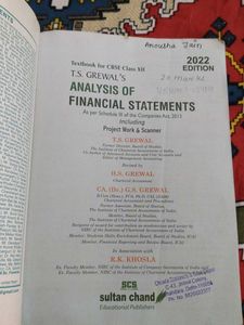 T.S. Grewal Accountancy Book Volume 3rd Class 12th