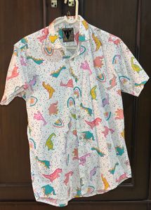 Colorful Dinosaur Print Shirt