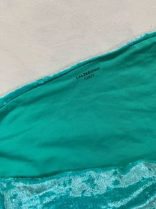 Teal Velvet Bikini Bottoms