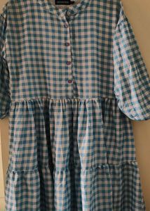 Blue Checkered Dress