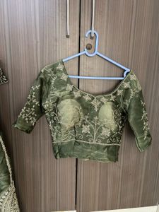 Green Embroidered Lehenga Choli