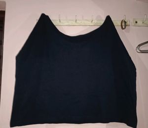 Navy Blue Loose Crop Top💙🪄