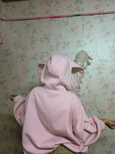 Kawaii Oversized Pink Bunny Hoodie 🐰