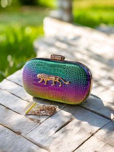 SABYASACHI CROCO LEATHER PREMIUM CLUTCH WD BOX