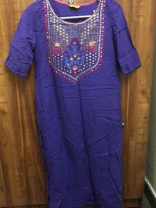 Aurelia Purple Kurta With Dupatta