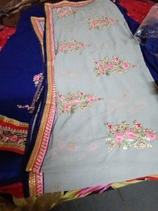 Elegant Embroidered Dress Material
