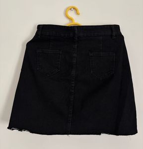 Denim Charcoal Grey Skirt