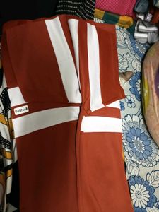 Brown&amp;White Half Hands T-Shirt In Good Condition