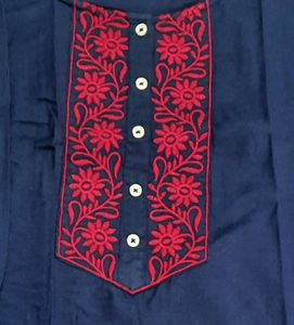 Srishti Dark Blue Women&#39;s Kurti Size S