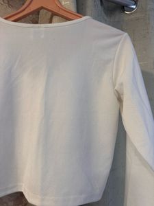 Brand New White V-neck Crop Top, Bust- 32/34