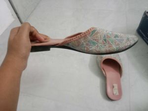 Sparkly Pointed-Toe Mules