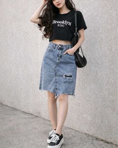 Denim Midi Skirt