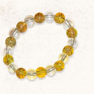 Crystal & Amber Bead Bracelet