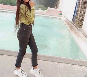 Korean Green Ribbed Top.