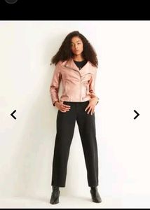 Cover Story Rose Gold Faux Leather Jacket