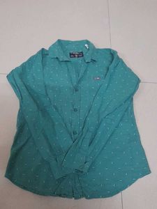 Teal Patterned Button-Down