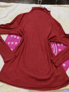 Red Knit Top