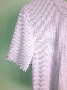 Cute Blue Ribbed Top