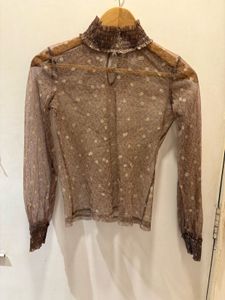 Beautiful Brown Mesh Top