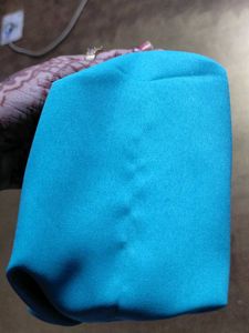 Blue Neoprene Zipper Pouch
