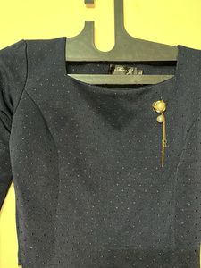 Navy Blue Long Sleeve Top