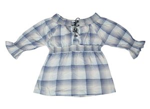 Checkered Off-Shoulder Top