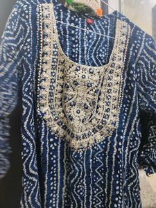 Embroidered Blue Kurta