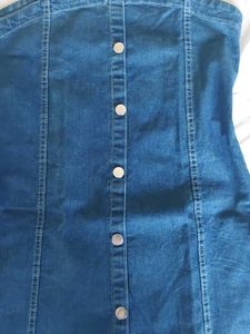 Denim Button-Down Dress