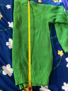 Green Knit Turtleneck Sweater
